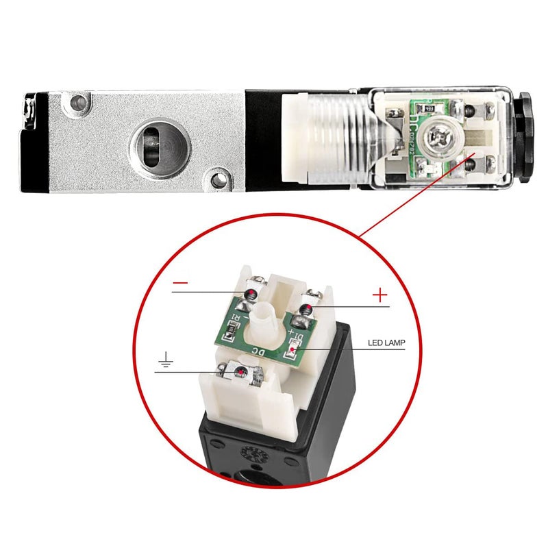 Heschen Electrical Pneumatic Solenoid Valve 3V210-08 24VDC 4.8W PT1/4 3/2 Way CE - Image 5